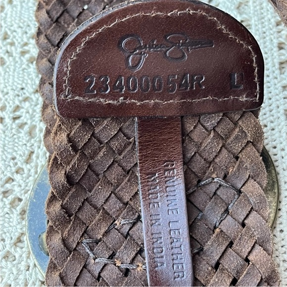 Jessica Simpson Boho Western Y2K Brown Woven Braided Leather Wide Belt Large main image 6